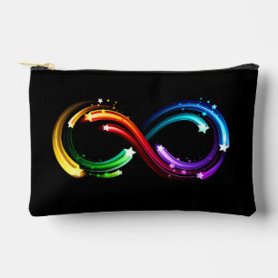 Infinity symbol of rainbow comets accessory pouch