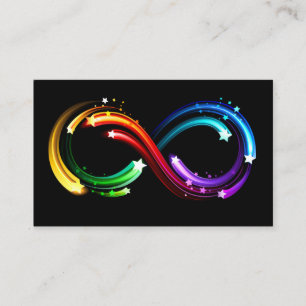 Infinity symbol of rainbow comets business card