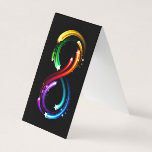 Infinity symbol of rainbow comets business card