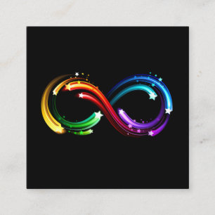Infinity symbol of rainbow comets calling card