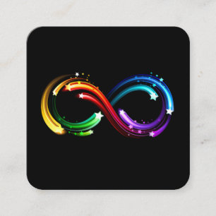 Infinity symbol of rainbow comets enclosure card