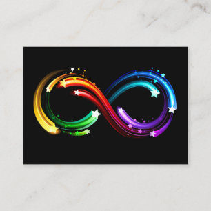 Infinity symbol of rainbow comets enclosure card
