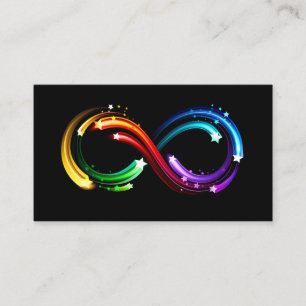 Infinity symbol of rainbow comets enclosure card