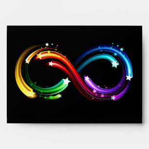 Infinity symbol of rainbow comets envelope