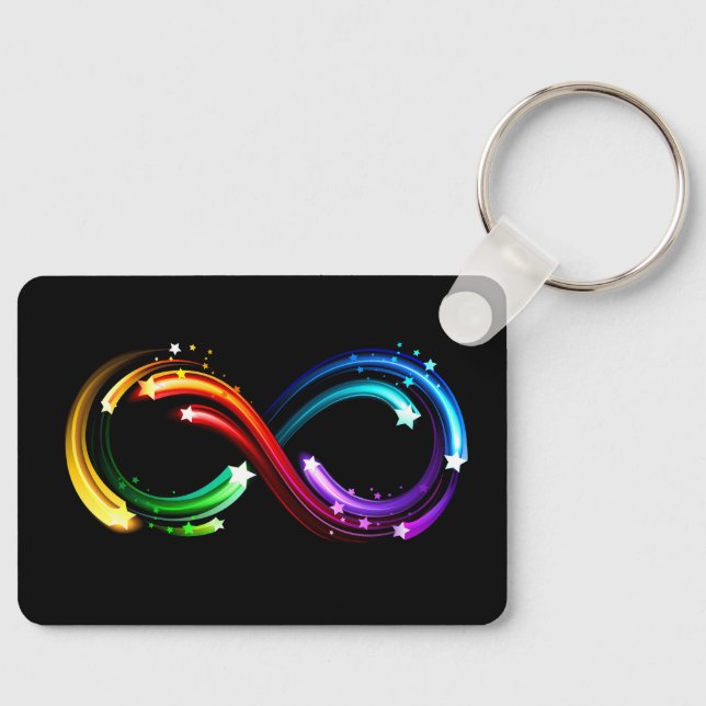 Infinity symbol of rainbow comets key ring (Front)