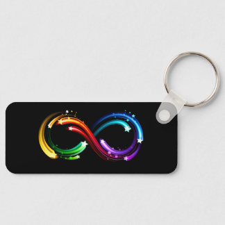 Infinity symbol of rainbow comets key ring