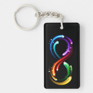 Infinity symbol of rainbow comets key ring