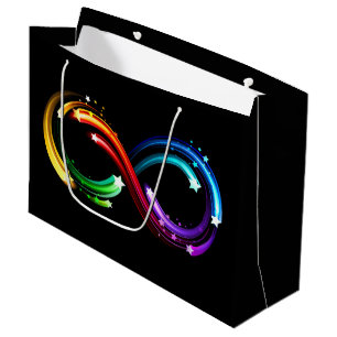Infinity symbol of rainbow comets large gift bag