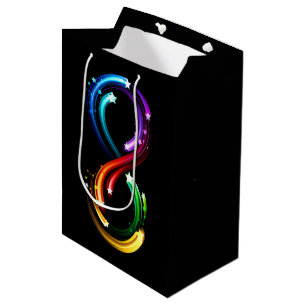 Infinity symbol of rainbow comets medium gift bag