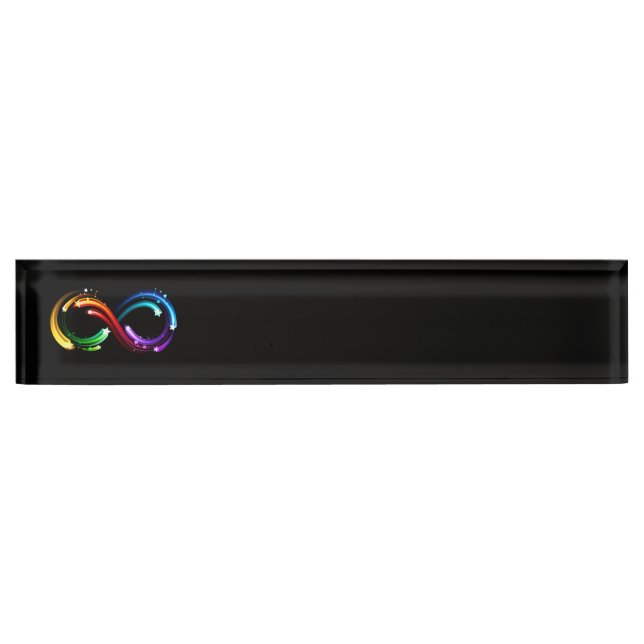 Infinity symbol of rainbow comets nameplate (Front)