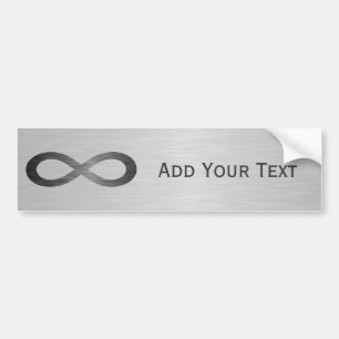 Infinity Symbol On Faux Metal Texture by STaylor Bumper Sticker