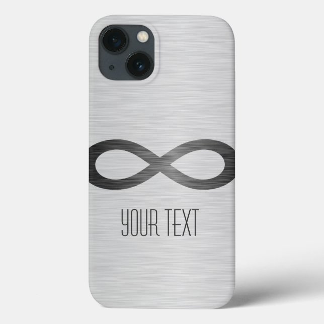 Infinity Symbol On Faux Metal Texture by STaylor Case-Mate iPhone Case (Back)