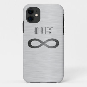 Infinity Symbol On Faux Metal Texture by STaylor Case-Mate iPhone Case