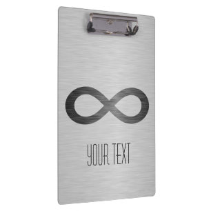 Infinity Symbol On Faux Metal Texture by STaylor Clipboard