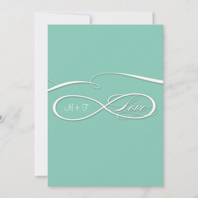 Infinity Symbol Sign Infinite Love Wedding Set Invitation (Front)