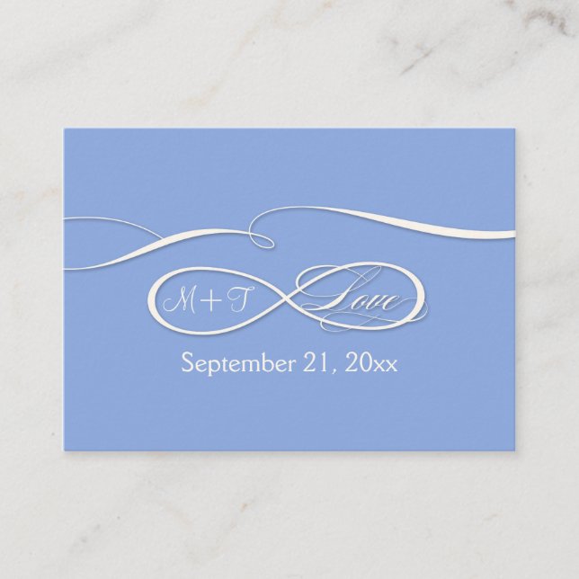 Infinity Symbol Sign Infinite Love Wedding Set Place Card (Front)