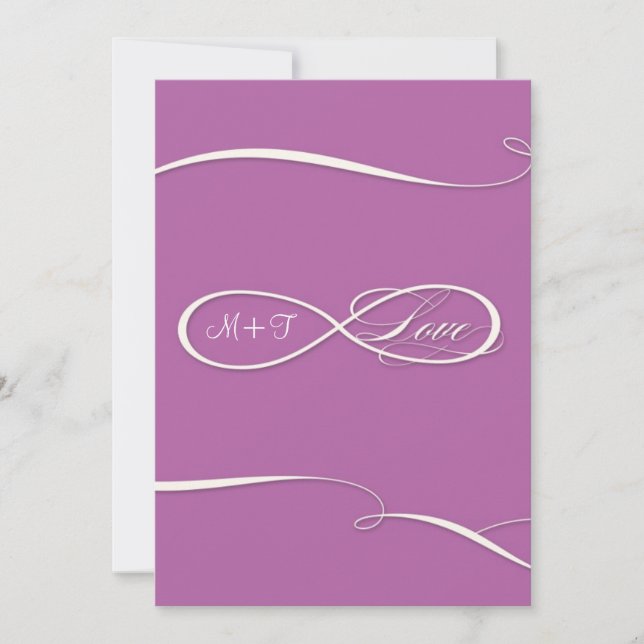 Infinity Symbol Sign Infinite Love Weddings Scroll Invitation (Front)