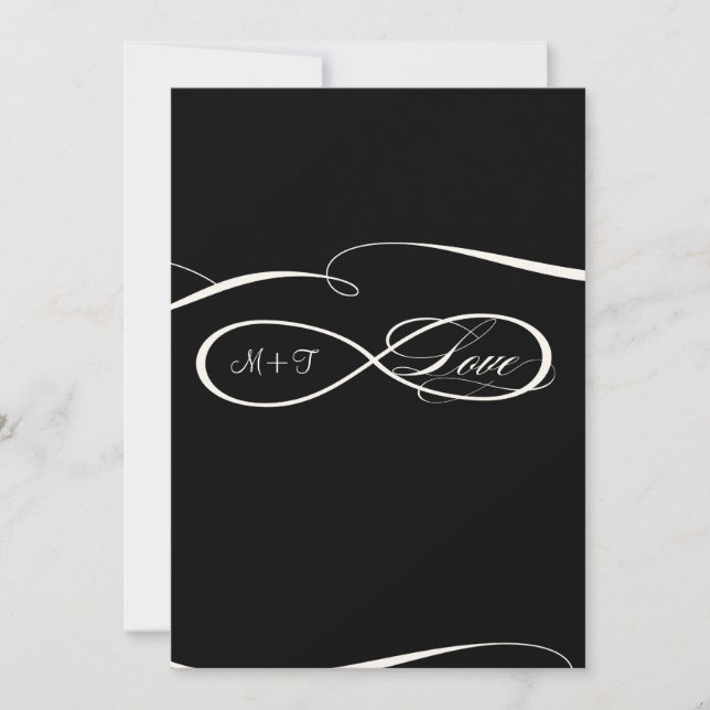 Infinity Symbol Sign Infinite Love Weddings Scroll Invitation (Front)