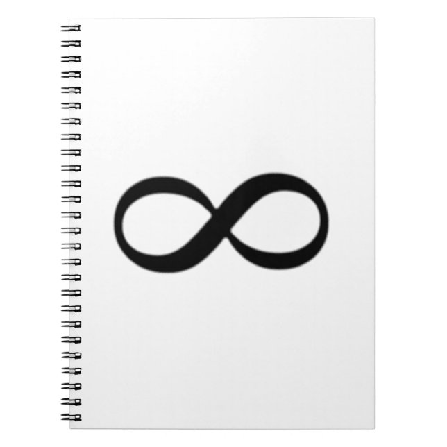 Infinity Symbol Spiral Notebook (Front)
