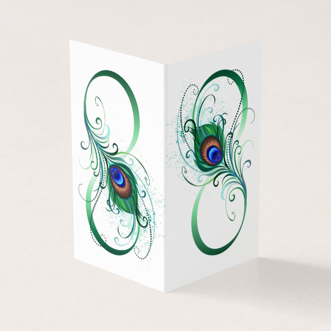 Infinity Symbol with Peacock Feather (Outside)