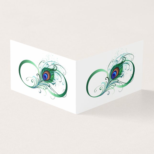 Infinity Symbol with Peacock Feather (Outside)