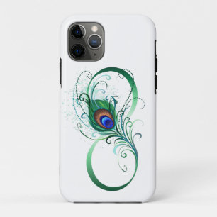 Infinity Symbol with Peacock Feather Case-Mate iPhone Case