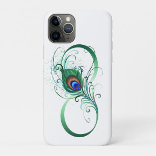 Infinity Symbol with Peacock Feather Case-Mate iPhone Case