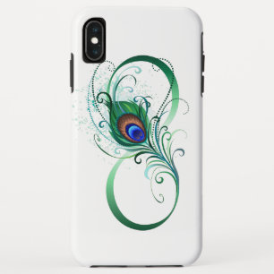 Infinity Symbol with Peacock Feather Case-Mate iPhone Case