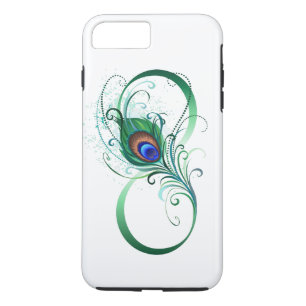 Infinity Symbol with Peacock Feather Case-Mate iPhone Case