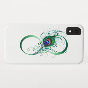 Infinity Symbol with Peacock Feather Case-Mate iPhone Case