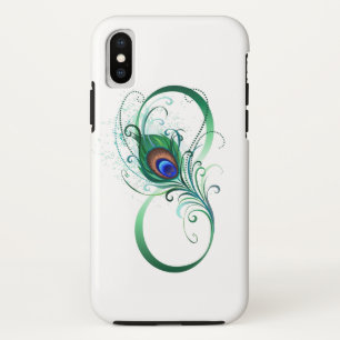 Infinity Symbol with Peacock Feather Case-Mate iPhone Case