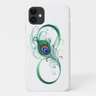 Infinity Symbol with Peacock Feather Case-Mate iPhone Case