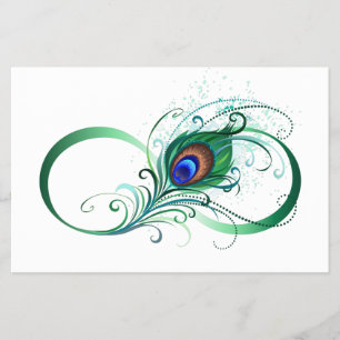 Infinity Symbol with Peacock Feather Flyer