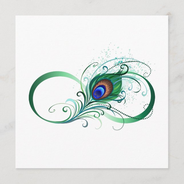 Infinity Symbol with Peacock Feather Programme (Front)
