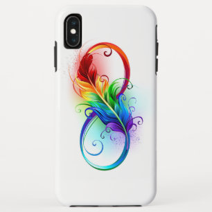 Infinity Symbol with Rainbow Feather Case-Mate iPhone Case
