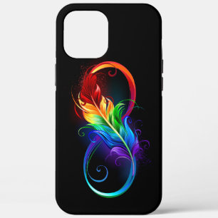 Infinity Symbol with Rainbow Feather iPhone 12 Pro Max Case