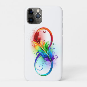 Infinity Symbol with Rainbow Feather Case-Mate iPhone Case