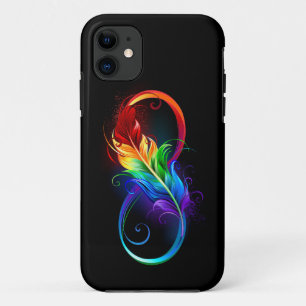 Infinity Symbol with Rainbow Feather Case-Mate iPhone Case