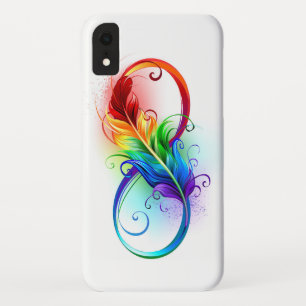 Infinity Symbol with Rainbow Feather Case-Mate iPhone Case