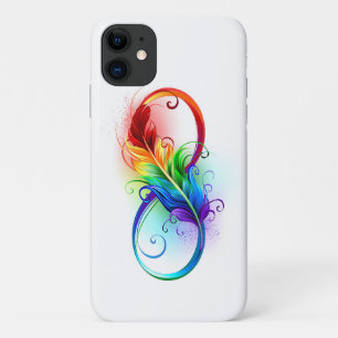 Infinity Symbol with Rainbow Feather Case-Mate iPhone Case