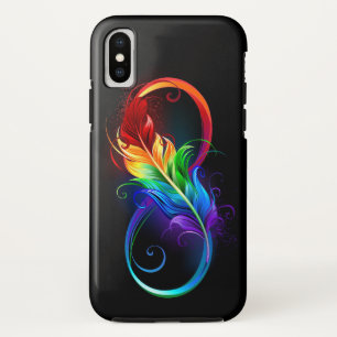 Infinity Symbol with Rainbow Feather Case-Mate iPhone Case