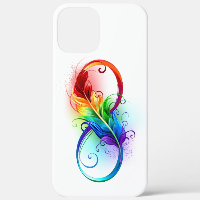 Infinity Symbol with Rainbow Feather Case-Mate iPhone Case (Back)