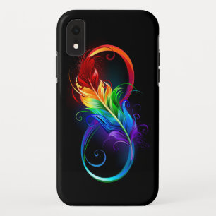 Infinity Symbol with Rainbow Feather Case-Mate iPhone Case