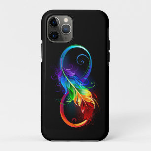 Infinity Symbol with Rainbow Feather Case-Mate iPhone Case