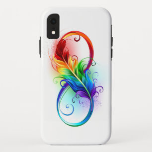 Infinity Symbol with Rainbow Feather Case-Mate iPhone Case