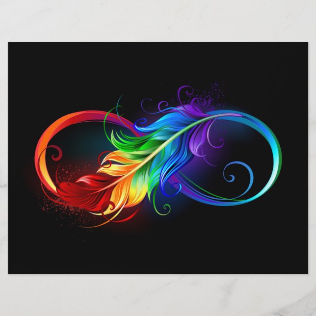 Infinity Symbol with Rainbow Feather Flyer (Front)