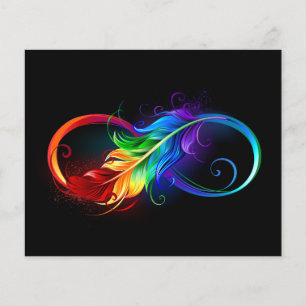 Infinity Symbol with Rainbow Feather Flyer