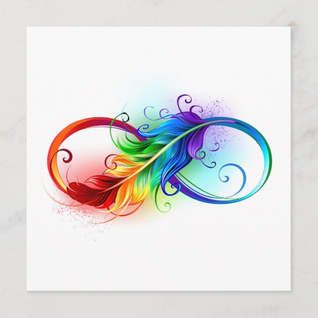 Infinity Symbol with Rainbow Feather Programme (Front)