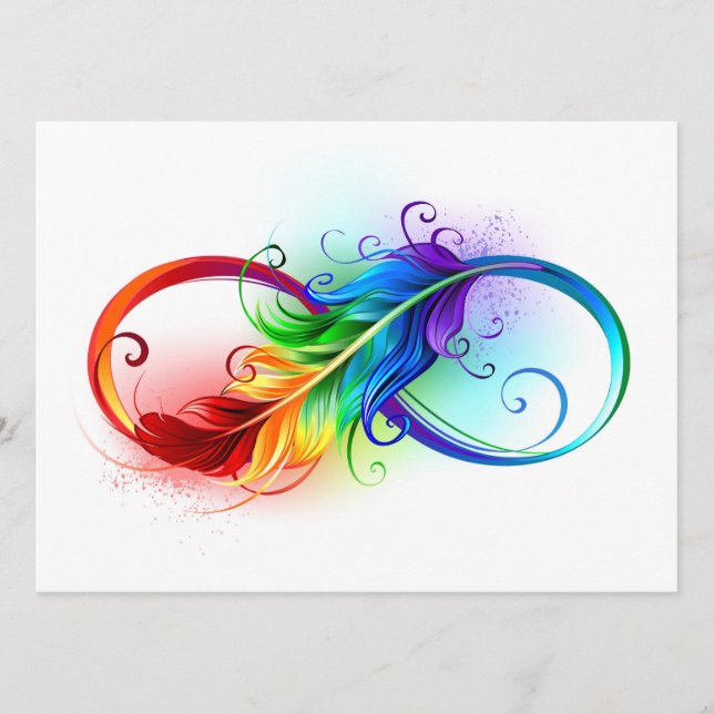 Infinity Symbol with Rainbow Feather Programme (Front)