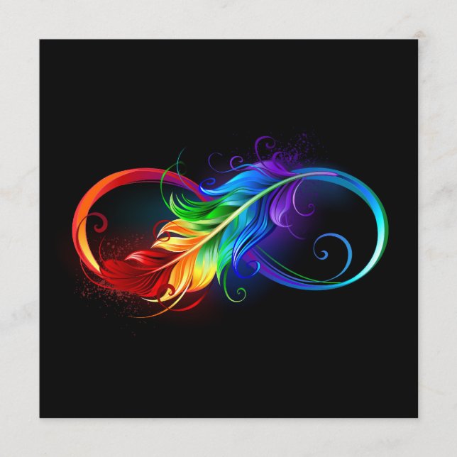 Infinity Symbol with Rainbow Feather Programme (Front)